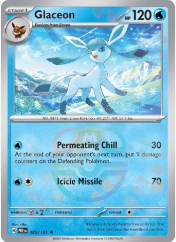 Glaceon (Master Ball Pattern) - Rare - Prismatic Evolutions